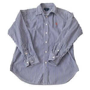 Ralph Lauren Shirt Striped Button Up Long Sleeve Boy's Large (14-16)
